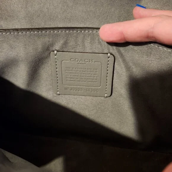 COACH New Shoulder Bag- Snakeskin Print and Dove Grey Leather - Picture 6 of 7